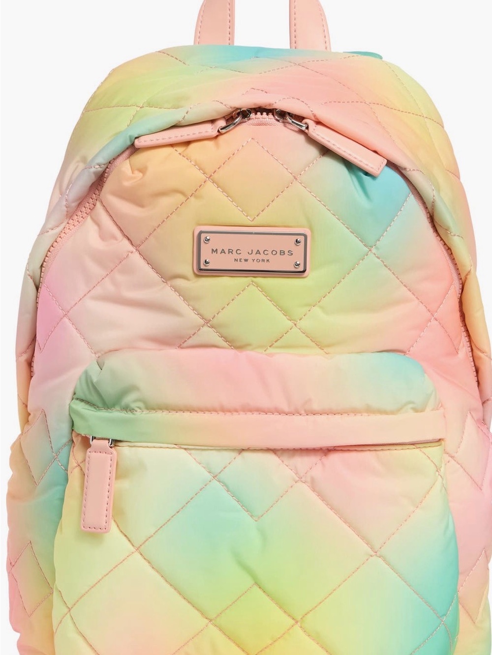 Marc Jacobs Pastel Quilted Tie-Dye Backpack - Pink, Mint, Yellow